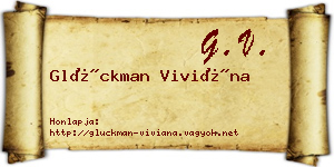 Glückman Viviána névjegykártya